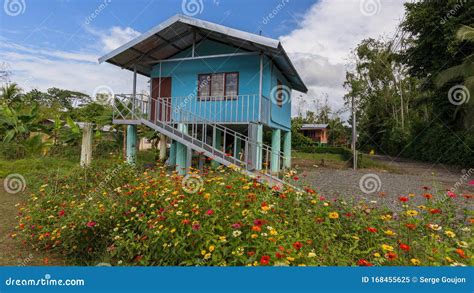 Traditional Wooden House Built on Stilts, Costa Rica Caribbean Region ...