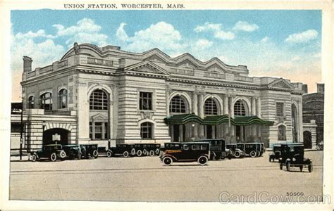 Union Station Worcester, MA Postcard