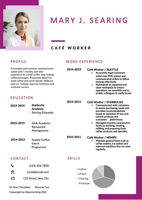 17 Café Worker Resume Examples & Guide for 2024