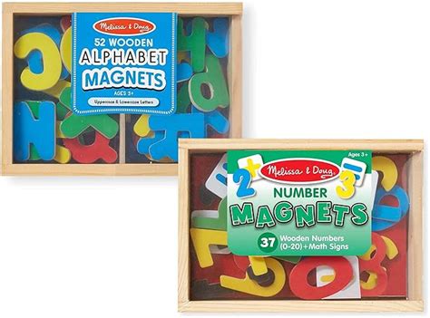 Amazon.com: Melissa & Doug Deluxe Magnetic Letters and Numbers Set With ...