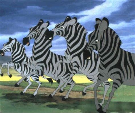 Group of Zebras Running | Lion King Animation Cel