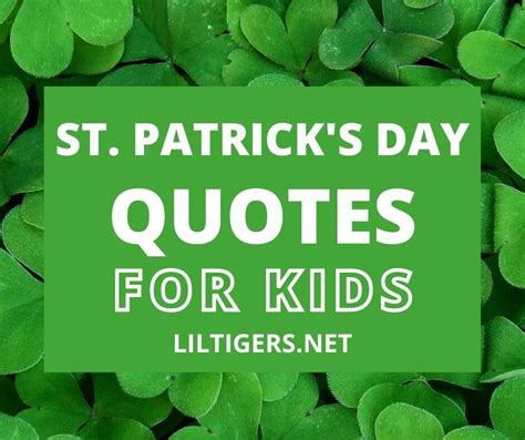 30 Best St. Patrick's Day Quotes for Kids - Lil Tigers