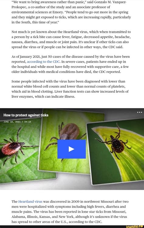 Lone star tick, linked to Heartland virus, now found in 6 states - "We want to bring awareness ...