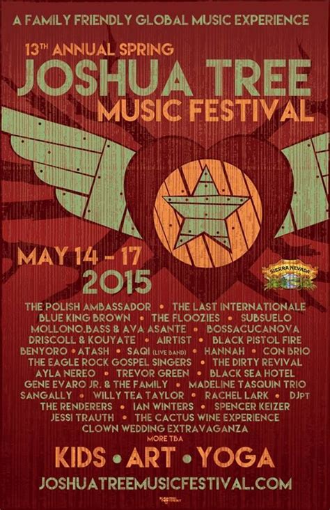 Joshua Tree Music Festival 2015 - Spring Lineup 1 | May 14-17 | Music ...