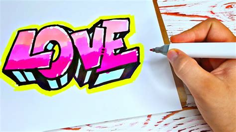 How To Draw 3d Love Graffiti Letters Youtube - vrogue.co