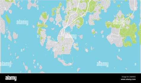 Urban vector city map of Karlskrona, Sweden, Europe Stock Vector Image ...