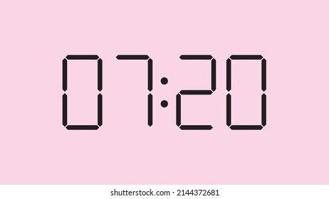 Digital Clock Close Displaying 720 Oclock Stock Vector (Royalty Free) 2144372681 | Shutterstock