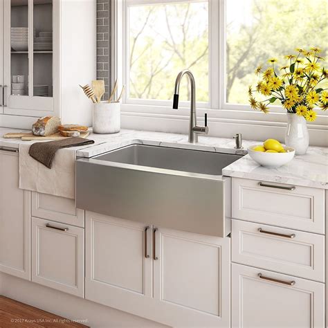 Stainless Steel Farmhouse Sinks - Farmhouse Goals | Modern kitchen, Farmhouse sink kitchen ...