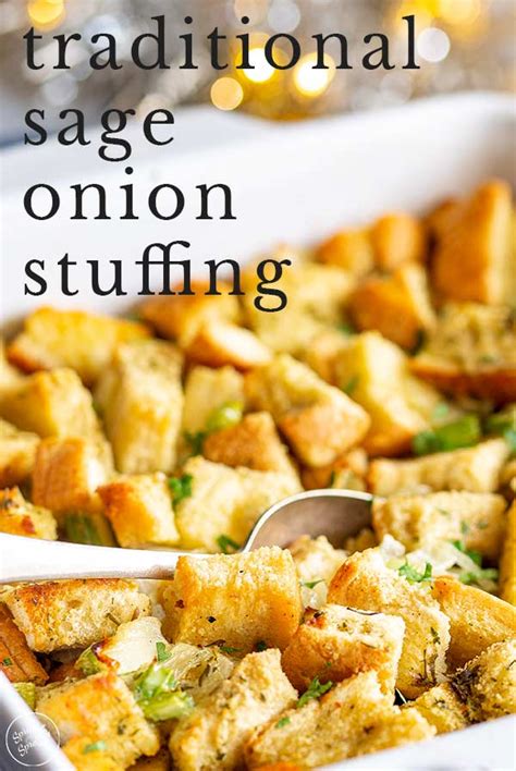 The Best Sage and Onion Stuffing (Classic Stuffing) - Sprinkles and Sprouts