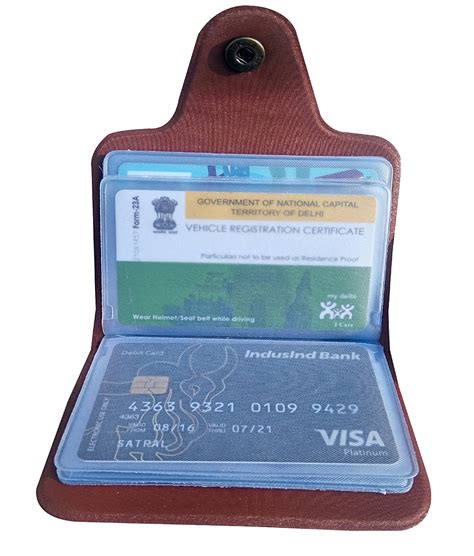 Excellent Pure Credit, ATM Leather Card Holder Brown