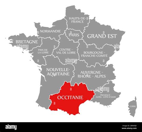 Occitanie map Cut Out Stock Images & Pictures - Alamy