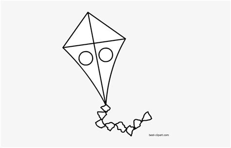 Clipart kite black and white, Clipart kite black and white Transparent ...