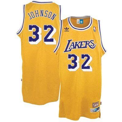 adidas Los Angeles Lakers #32 Magic Johnson Swingman Home Jersey | Magic johnson, Los angeles ...
