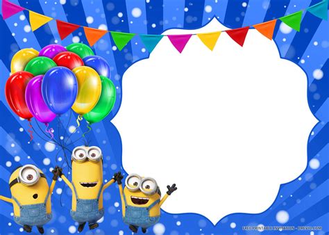 Free Printable Minions Invitation Templates - Drevio : Free And ...