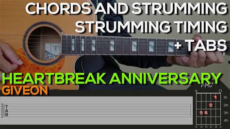 Giveon - Heartbreak Anniversary Guitar Tutorial [CHORDS AND STRUMMING + TABS] - YouTube