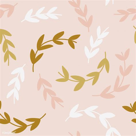 Simple pattern of branches on pink background | free image by rawpixel.com | Vector background ...