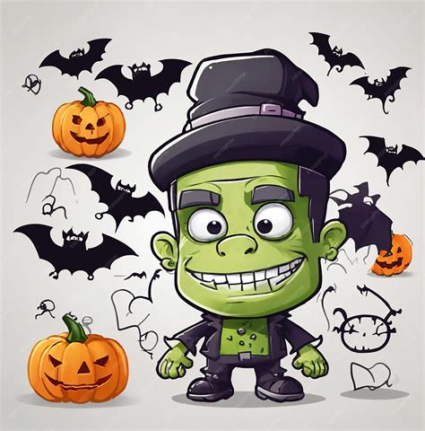 Premium Vector | Cute halloween frankenstein