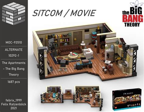 LEGO MOC Big Bang Theory - The Apartments - 10292 - Alternate by febrix_1999 | Rebrickable ...