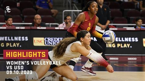 Women's Volleyball - USC 3, USD 1: HIghlights (9/10/23) - YouTube