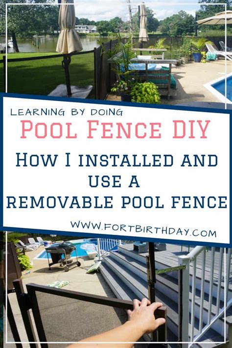 Pool Fence DIY How I installed and use my removable pool fence - Above Ground Pool Fence, Fence ...