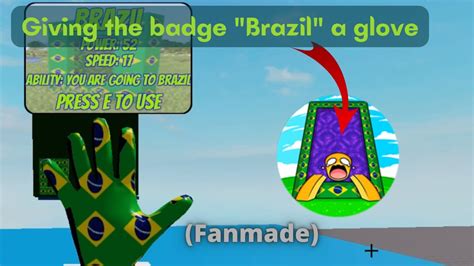 Giving the "Brazil" badge a GLOVE | Slap battles - YouTube