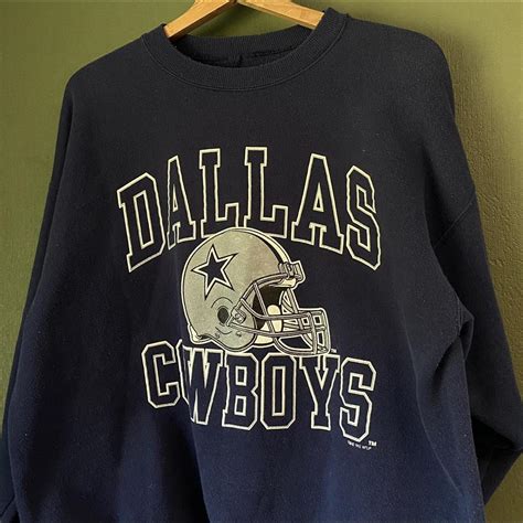 NFL Women's Navy Sweatshirt | Depop