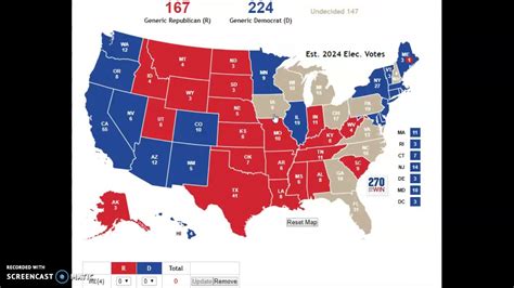 Generic 2024 Electoral Map Prediction - YouTube