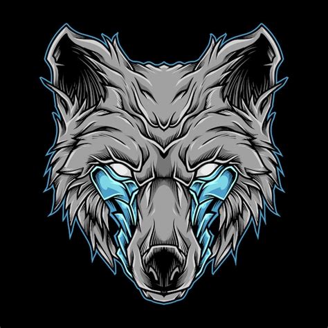 Premium Vector | Wolf head mascot logo illustration