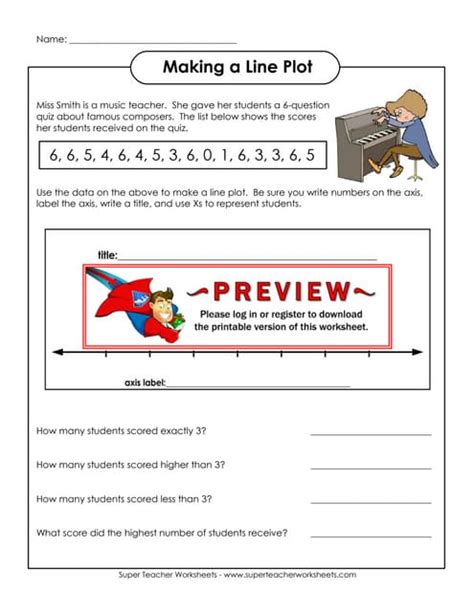 Free creating a line plot worksheet, Download Free creating a line plot ...