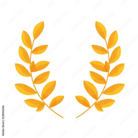 Laurel wreath of leaves, award, symbol of glory, victory, peace. Stock ...