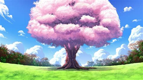 Anime Sky Tree HD Wallpaper