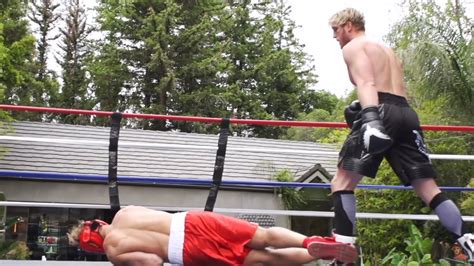 Logan Paul KNOCKOUT Against Stranger That Showed Up To His House - YouTube