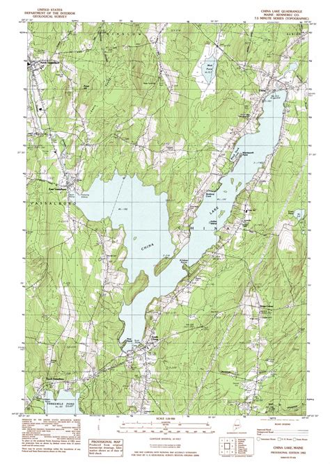 China Lake topographic map 1:24,000 scale, Maine