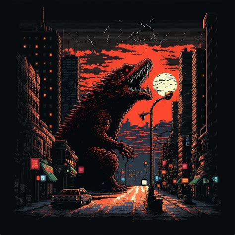 Godzilla Pixel Art by avyukt711 on DeviantArt