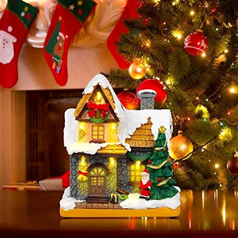 Christmas Village Lights Cordless | Christmas Village House with LED Lights