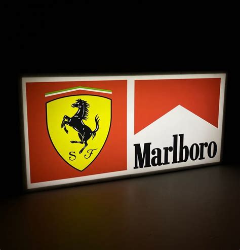 Schild - Ferrari Illuminated sign 58x29cm - Ferrari - - Catawiki