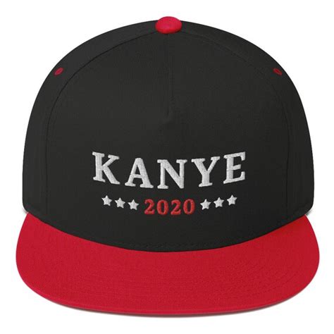 Kanye 2020 Hat Kanye West Flat Bill Cap Kanya Snapback Hat | Etsy