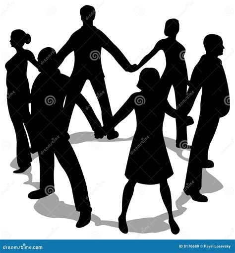 People Circle Silhouette Royalty Free Stock Images - Image: 8176689