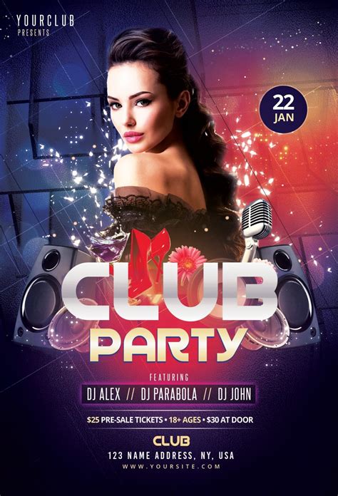 Club Party – Free Flyer Template - PSDFlyer