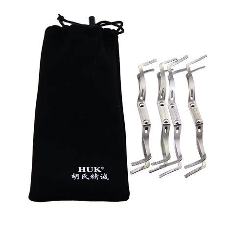 HUK 4 Piece Tension Wrench Set – Lockpickable