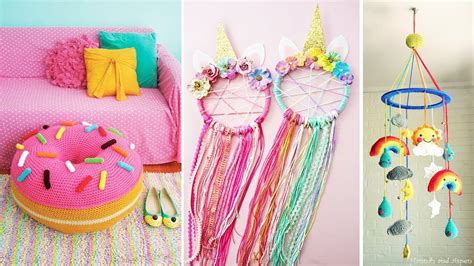 DIY Room Decor! 10 Easy Crafts at Home, Diy Ideas for Teenagers (DIY Wall Decor, Pillows, etc ...