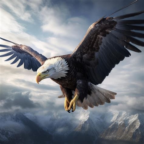 Premium AI Image | A majestic eagle flying in the sky