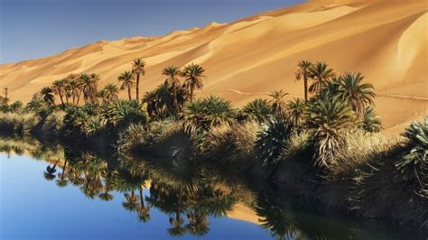 Places or Travel: Beautiful Oasis Sahara in North Western Libya