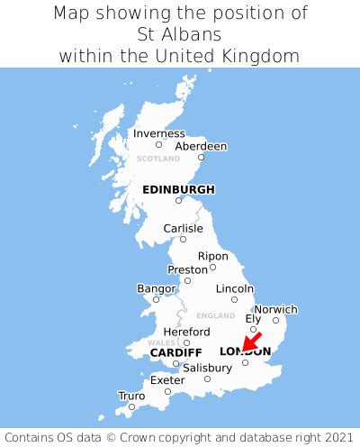 Where is St Albans? St Albans on a map