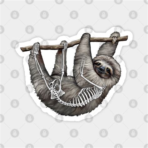 Pygmy Three Toed Sloth Anatomy - Sloth - Magnet | TeePublic