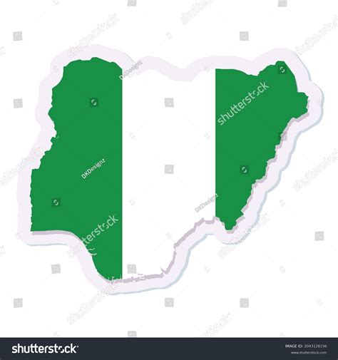 Isolated Map Nigeria Flag Stock Vector (Royalty Free) 2043128156 ...