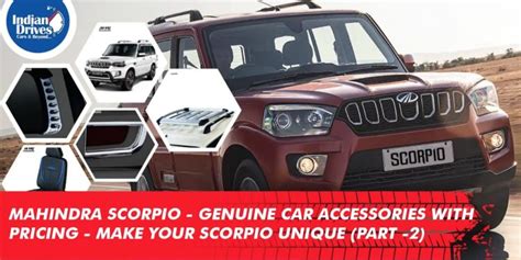 Mahindra Scorpio - Genuine Car Accessories With Pricing