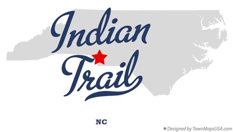 Map of Indian Trail, NC, North Carolina