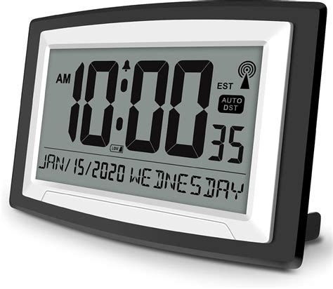 WallarGe Atomic Wall Clock with Date and Day, Batterry Operated Wall ...