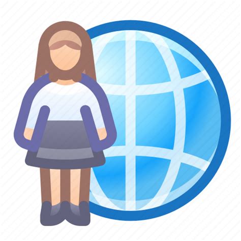 Global, business, career, woman icon - Download on Iconfinder